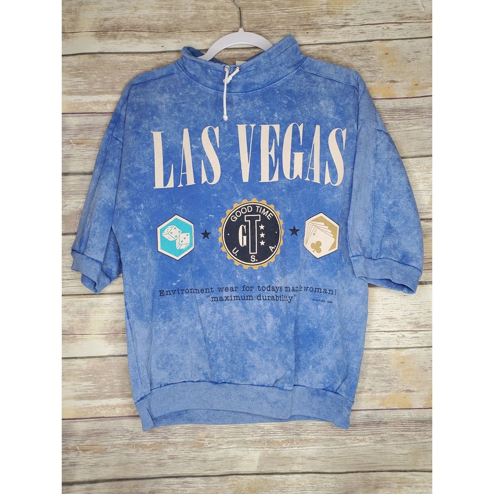 Unisex Vintage 80's Caribe Las Vegas Pullover
